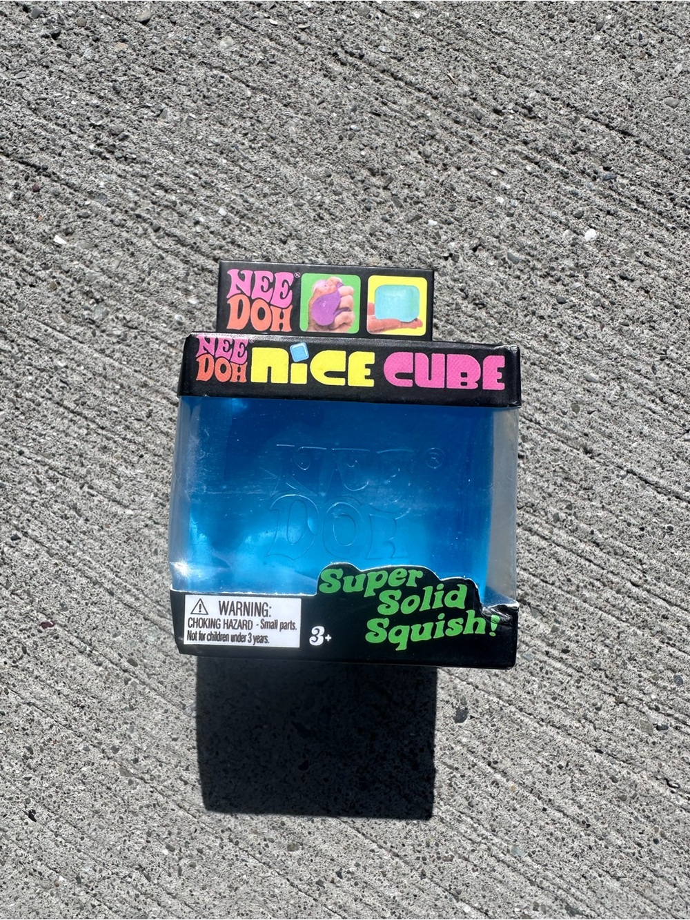Nee Doh Nice Cube Super Solid Squish - Blue